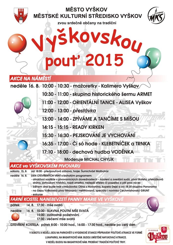 Pozvánka na Vyškovskou pouť 2015